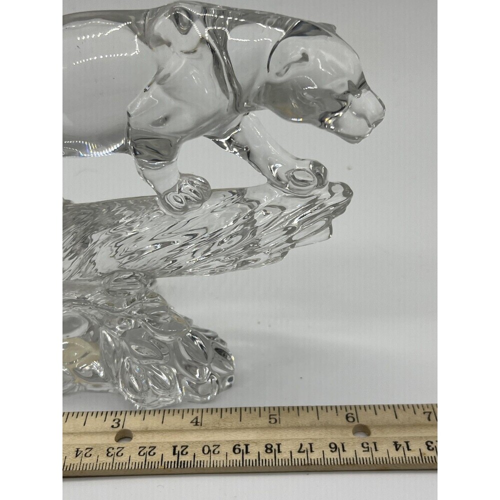 Wonders Of The Wild Crystal Panther Figurine 24% Lead Clear Germany Cat Decor - Picture 9 of 9